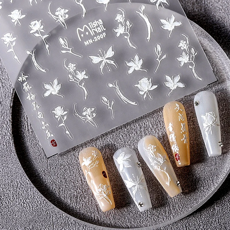 5D Realistic Relief Graceful Lily White Blue Sketch Rose Butterfly Fairies Adhesive Nail Art Stickers Decals Manicure Ornaments
5D Realistic Relief Graceful Lily White Blue Sketch Rose Butterfly Fairies Adhesive Nail Art Stickers Decals Manicure Ornaments