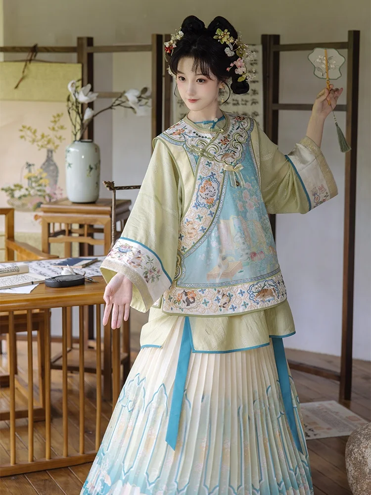 Китайский традиционный костюм Chuan Dai Timel с плиссированной юбкой и жилетом для женщин, летняя мода, традиционный ханьфу
Китайский традиционный костюм Chuan Dai Timel с плиссированной юбкой и жилетом для женщин, летняя мода, традиционный ханьфу
