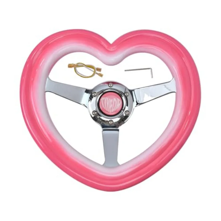 Double-Layered Heart-Shaped Outer Ring 320mm/12.6inch ABS 3 Spoke Steering Wheel with Accessories
Double-Layered Heart-Shaped Outer Ring 320mm/12.6inch ABS 3 Spoke Steering Wheel with Accessories