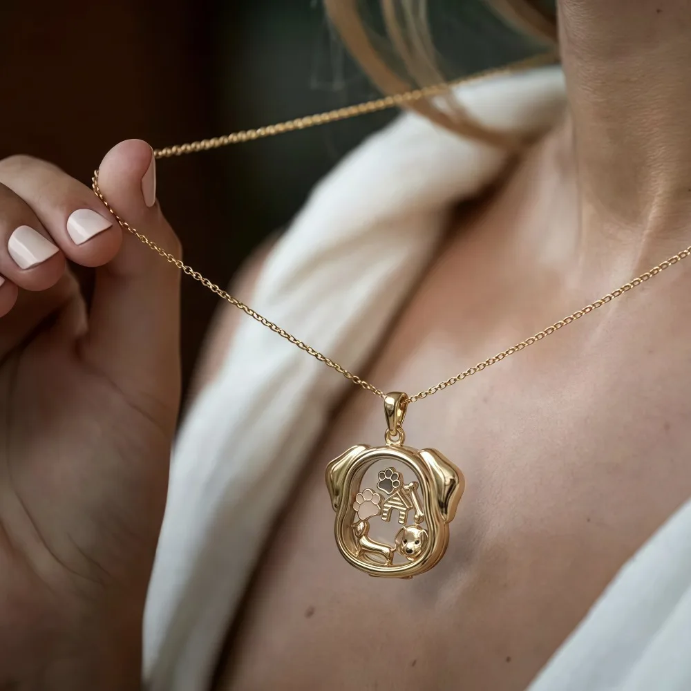 Cute Dog Openable Glass Locket Necklace DIY Pet Box Pendant Fashion Clavicle Chain Jewelry Accessories For Women Gift
Cute Dog Openable Glass Locket Necklace DIY Pet Box Pendant Fashion Clavicle Chain Jewelry Accessories For Women Gift