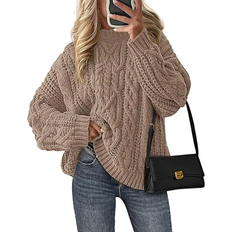 Retro Knitted Cable Neck Sweater Women's Fashion Spring Collection Thickened Casual Style Online And Offline Available
Retro Knitted Cable Neck Sweater Women's Fashion Spring Collection Thickened Casual Style Online And Offline Available