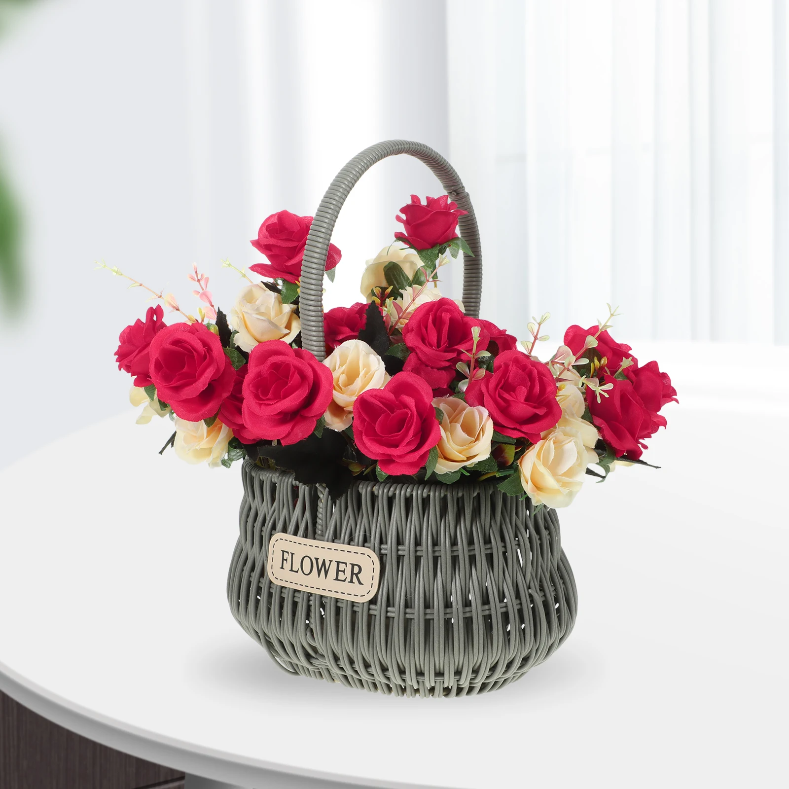 Flower Basket Woven Baskets for Gifts Handheld Rattan Planter Exquisite Workmanship Home Office Decor Wedding Party Supplies 
Flower Basket Woven Baskets for Gifts Handheld Rattan Planter Exquisite Workmanship Home Office Decor Wedding Party Supplies