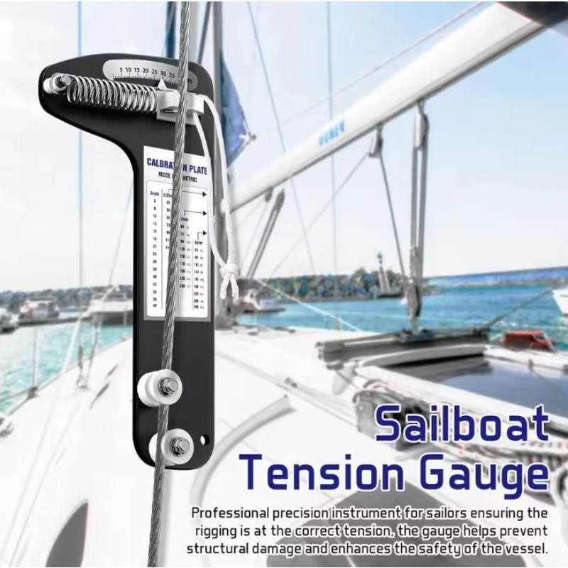 800lbs Aluminum Alloy Sailboat Rigging Tension Gauge Accurate Wire Rope Force Meter Marine Standing Rigging Tool
800lbs Aluminum Alloy Sailboat Rigging Tension Gauge Accurate Wire Rope Force Meter Marine Standing Rigging Tool