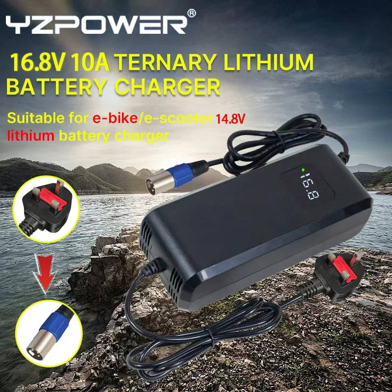 YZPOWER 16,8 В 10 А Быстрое зарядное устройство для литиевой батареи 4S 14,8 В литий-ионный | Зарядное устройство для электроинструмента с HD-дисплеем
YZPOWER 16,8 В 10 А Быстрое зарядное устройство для литиевой батареи 4S 14,8 В литий-ионный | Зарядное устройство для электроинструмента с HD-дисплеем