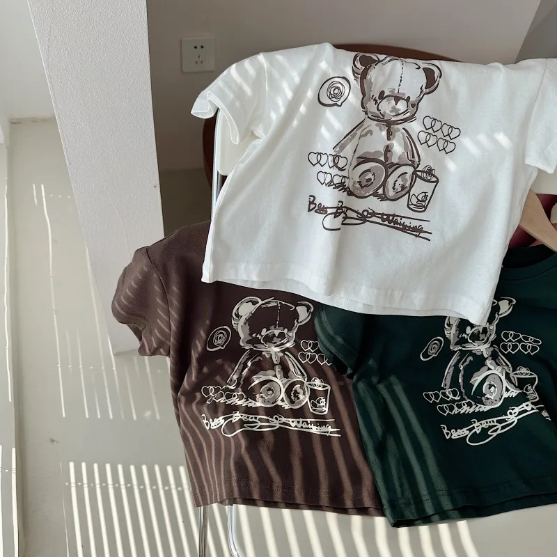 Children Clothing Tees 2023 New Summer Girl Casual Cute Bear Oversize Short Sleeve Cotton T-shirt Undershirt Kids Clothes
Children Clothing Tees 2023 New Summer Girl Casual Cute Bear Oversize Short Sleeve Cotton T-shirt Undershirt Kids Clothes