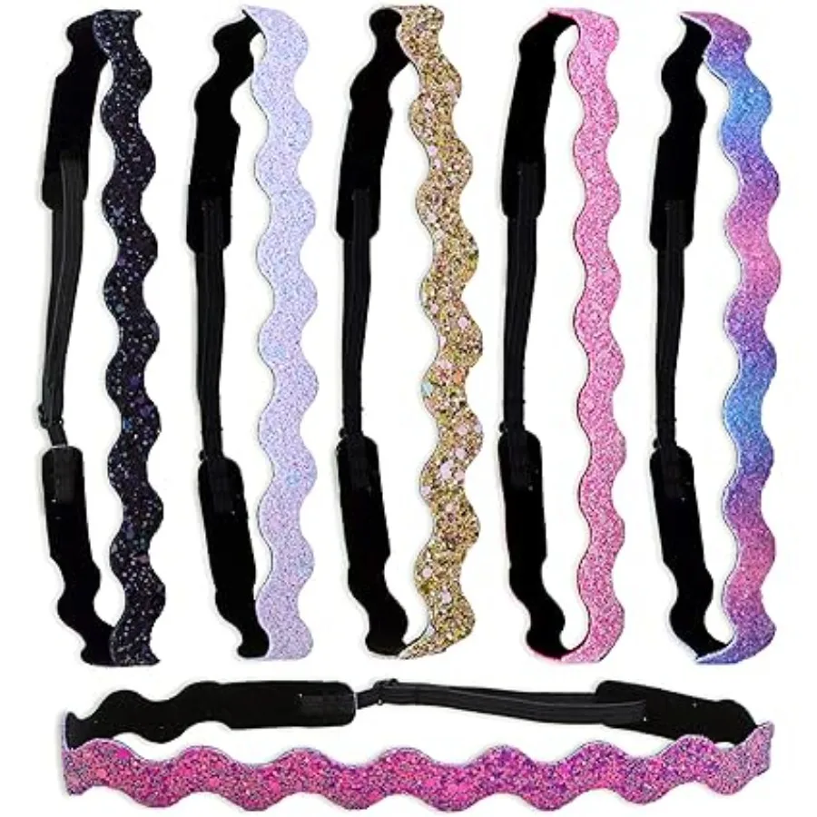 6 Glitter Headbands for Girls, Adjustable Non Slip Thin Elastic Hair Bands for,Stretch Heart Zig Zag Girl Hair Accessories, Spa
6 Glitter Headbands for Girls, Adjustable Non Slip Thin Elastic Hair Bands for,Stretch Heart Zig Zag Girl Hair Accessories, Spa