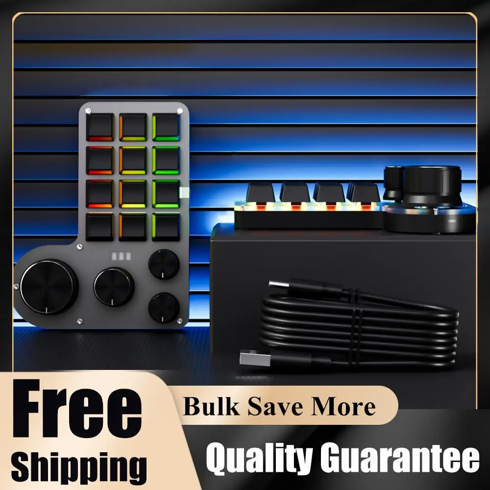 Мини-клавиатура с 12 клавишами и 4 ручками-кнопками, красными переключателями, USB/Bluetooth, для промышленного управления
Мини-клавиатура с 12 клавишами и 4 ручками-кнопками, красными переключателями, USB/Bluetooth, для промышленного управления