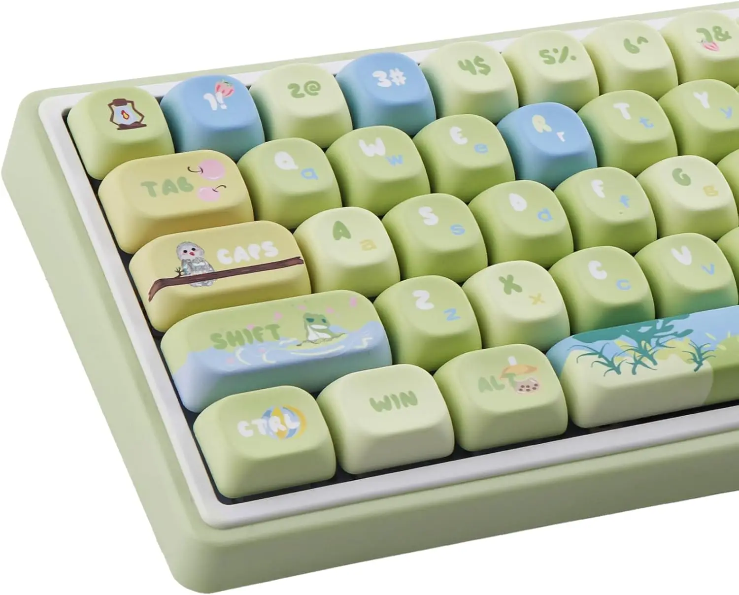 130 Keys MOA Profile PBT Forest-Themed Custom Keycaps Dye Sub Key Caps Keyboard Keycap Set for MX Switches Mechanical