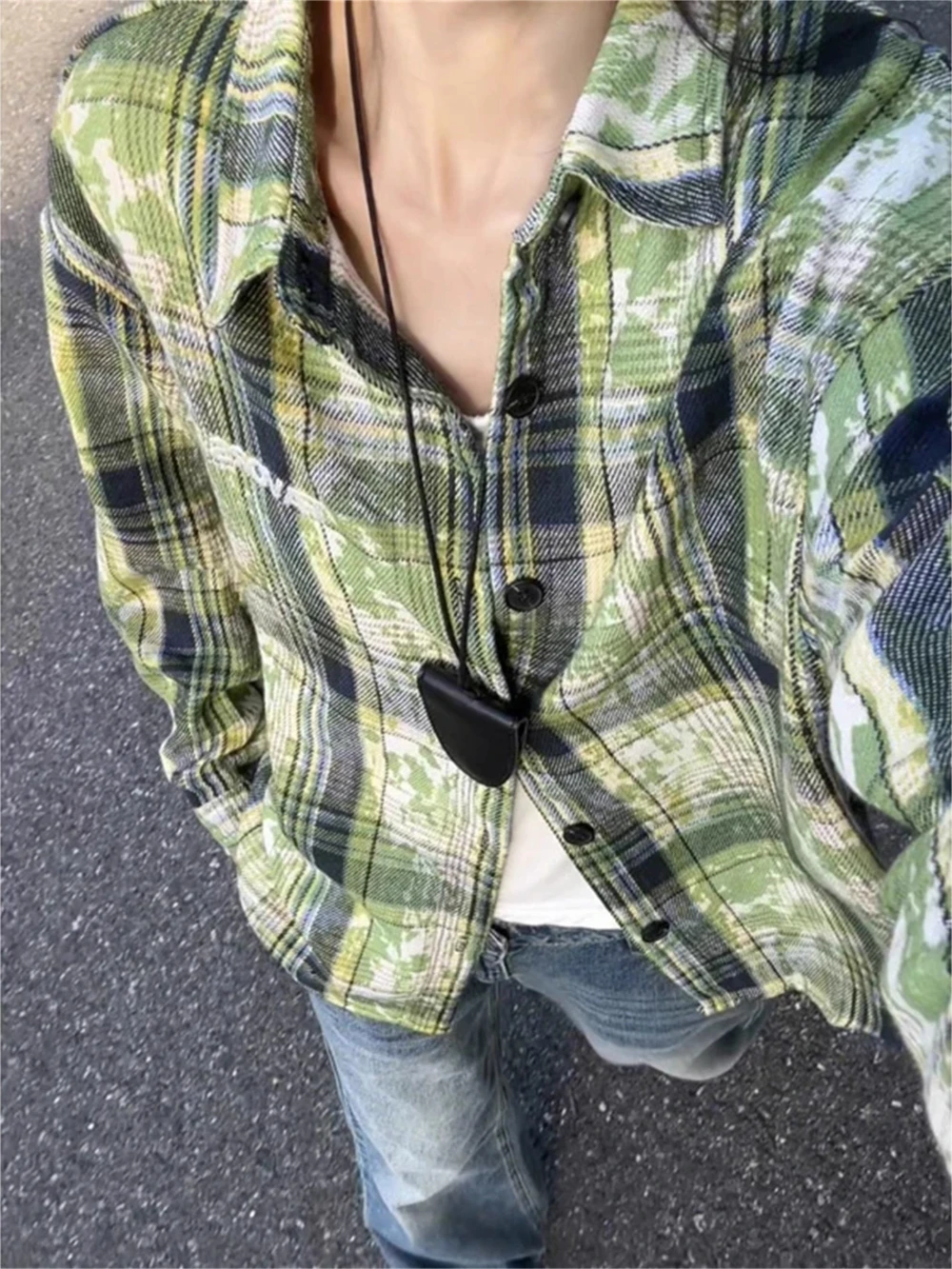 Men's Plaid irt een Cheered Dyeing Sle oulder-Length Outerwear Casual Long Sve Opening Cardigan for Outdoor
Men's Plaid irt een Cheered Dyeing Sle oulder-Length Outerwear Casual Long Sve Opening Cardigan for Outdoor