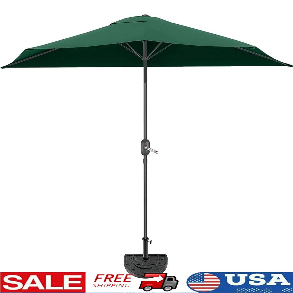 9Ft Half Umbrella Easy Crank Sun Shade Weighted Base Balcony Terrace Patio Outdoor with Vented Canopy Weather Resistant
9Ft Half Umbrella Easy Crank Sun Shade Weighted Base Balcony Terrace Patio Outdoor with Vented Canopy Weather Resistant