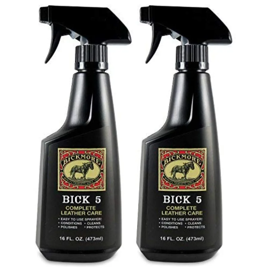 Bick 5 Leather Cleaner and Conditioner 16oz Spray 2-Pack Complete Leather Care
Bick 5 Leather Cleaner and Conditioner 16oz Spray 2-Pack Complete Leather Care