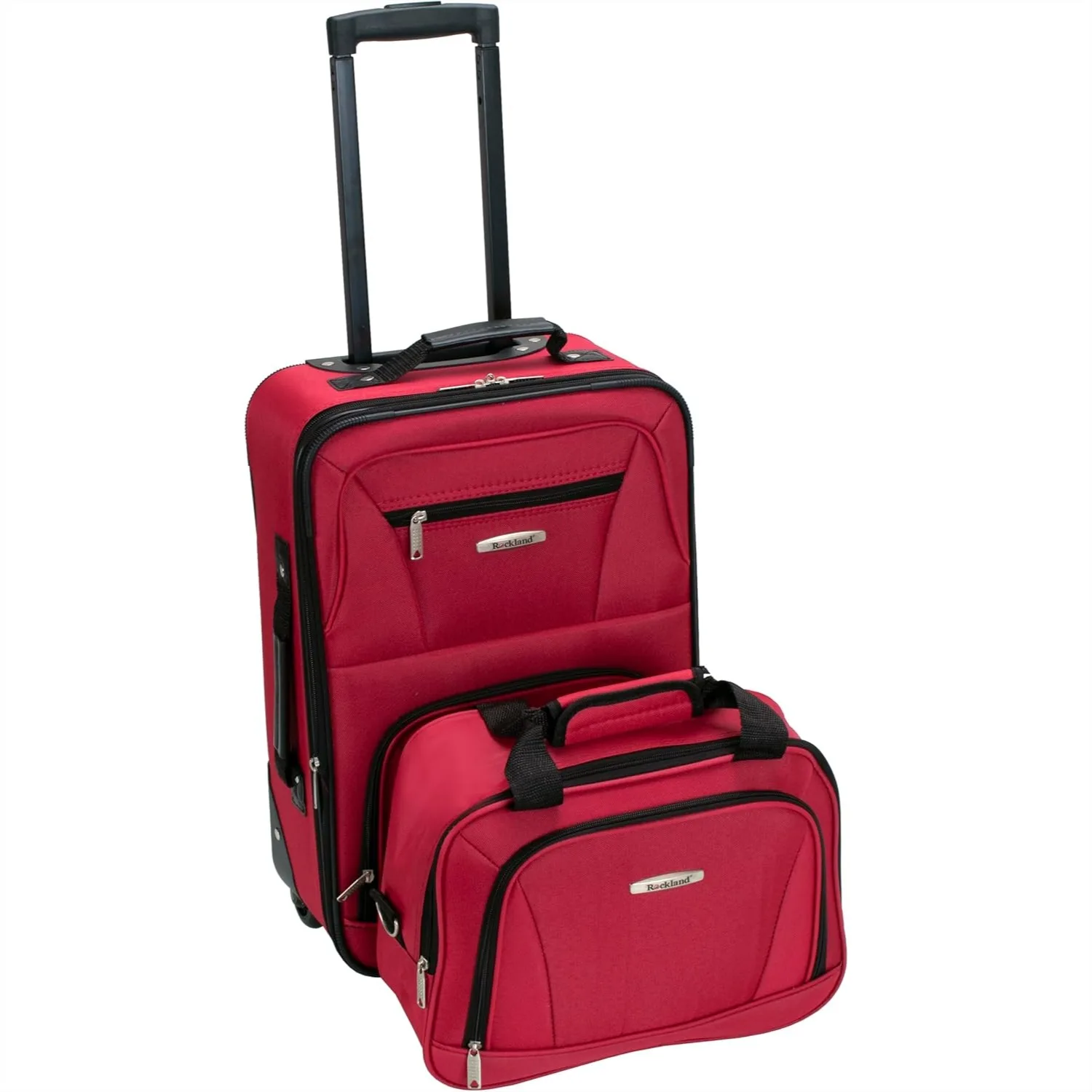 Softside 2 Piece Luggage Set Expandable with Tote and Upright, Inline Skate Wheels, Telescoping Handle, Red
Softside 2 Piece Luggage Set Expandable with Tote and Upright, Inline Skate Wheels, Telescoping Handle, Red
