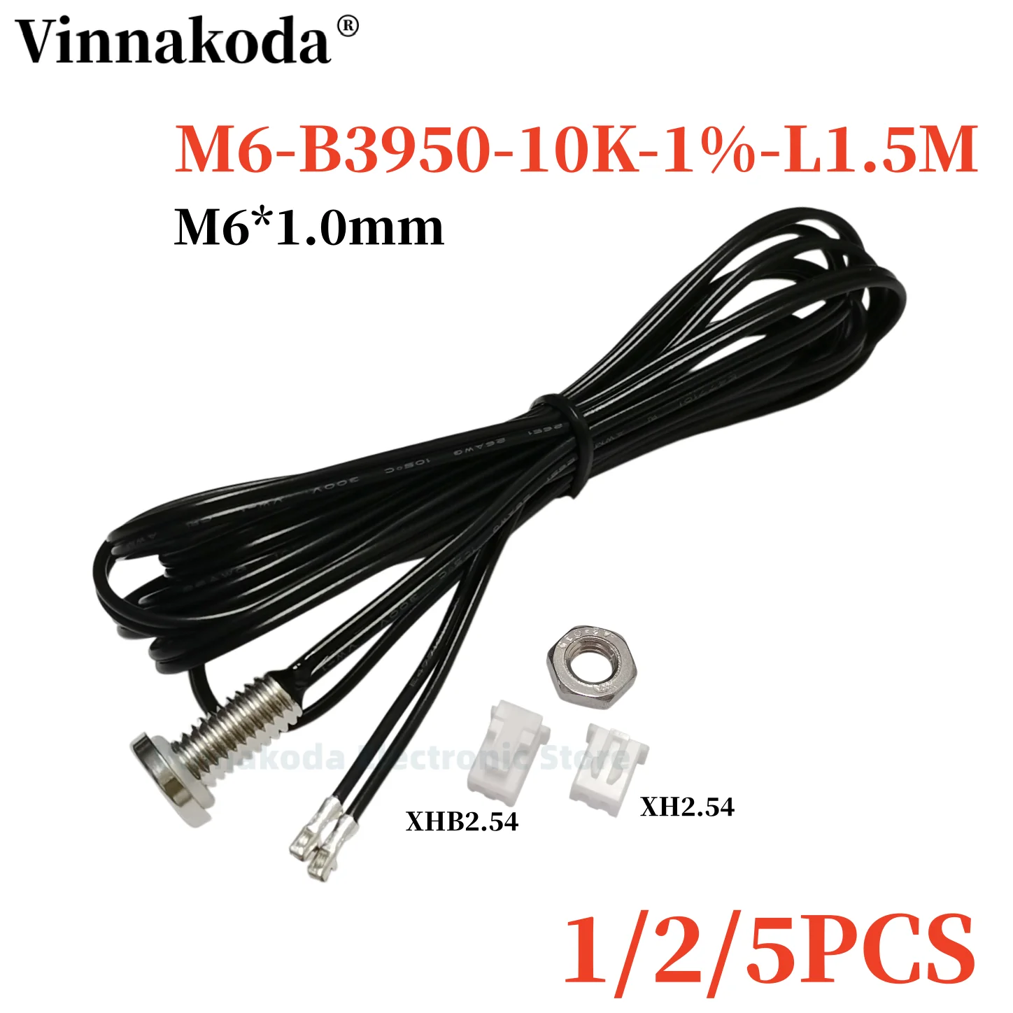 1/2/5PCS NTC thermistor B3950 10K 1% temperature sensor L1.5M M6 stainless steel temperature probe
1/2/5PCS NTC thermistor B3950 10K 1% temperature sensor L1.5M M6 stainless steel temperature probe