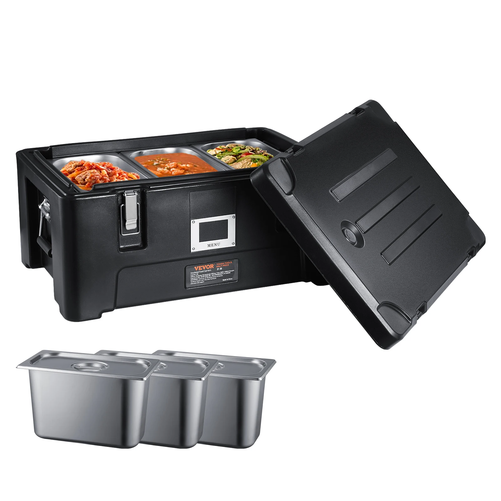 VEVOR Insulated Food Pan Carrier Stackable Catering Hot Box with Stainless Steel Pans Food Warmer for Restaurant Canteen
VEVOR Insulated Food Pan Carrier Stackable Catering Hot Box with Stainless Steel Pans Food Warmer for Restaurant Canteen
