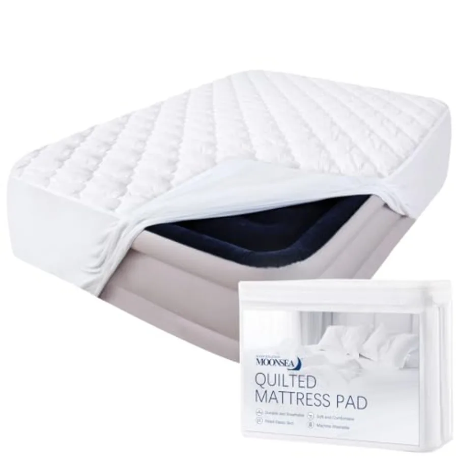 Mattress Pad Thick Quilted Mattress Topper, Air Mattress Cover, Super Soft Breathable and Noiseless Down Alternative Fiber Extr
Mattress Pad Thick Quilted Mattress Topper, Air Mattress Cover, Super Soft Breathable and Noiseless Down Alternative Fiber Extr