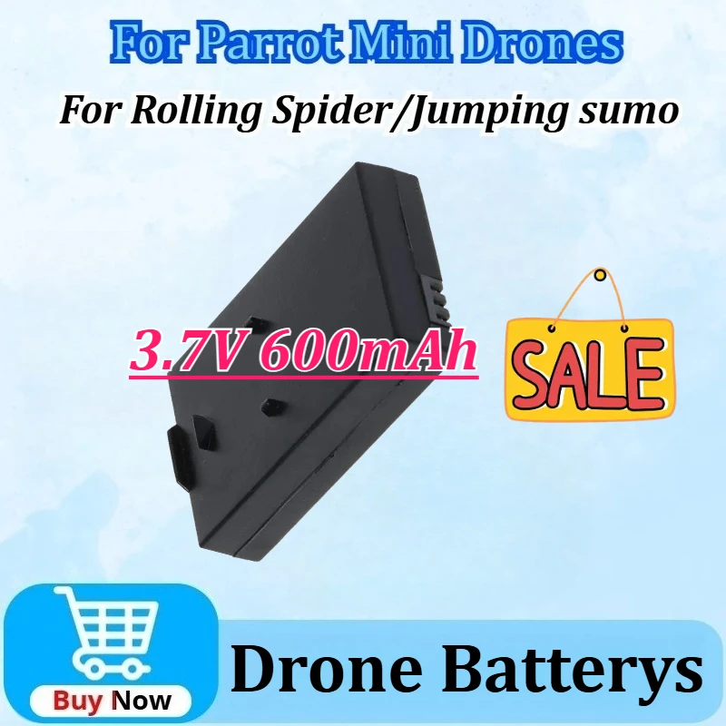 Upgraded 3.7V 600mAh 2.2Wh Rechargeable Replacement Lipo Drones Battery for Rolling Spider & Jumping Sumo for Parrot Mini Drones
Upgraded 3.7V 600mAh 2.2Wh Rechargeable Replacement Lipo Drones Battery for Rolling Spider & Jumping Sumo for Parrot Mini Drones