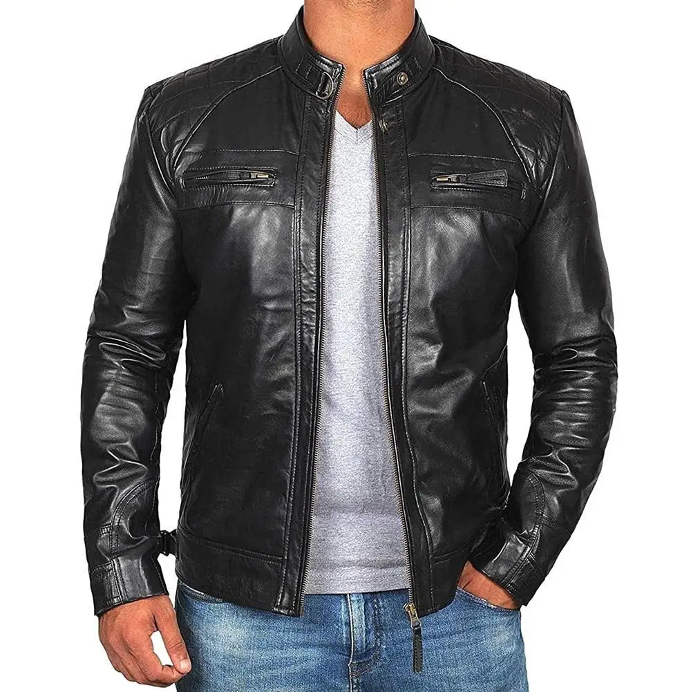 Men's Stand Collar Leather Jacket Male Autumn Oversized Motorcycle Cycling Suit Men Slim Fit Short Coat Casual Streetwear Top
Men's Stand Collar Leather Jacket Male Autumn Oversized Motorcycle Cycling Suit Men Slim Fit Short Coat Casual Streetwear Top