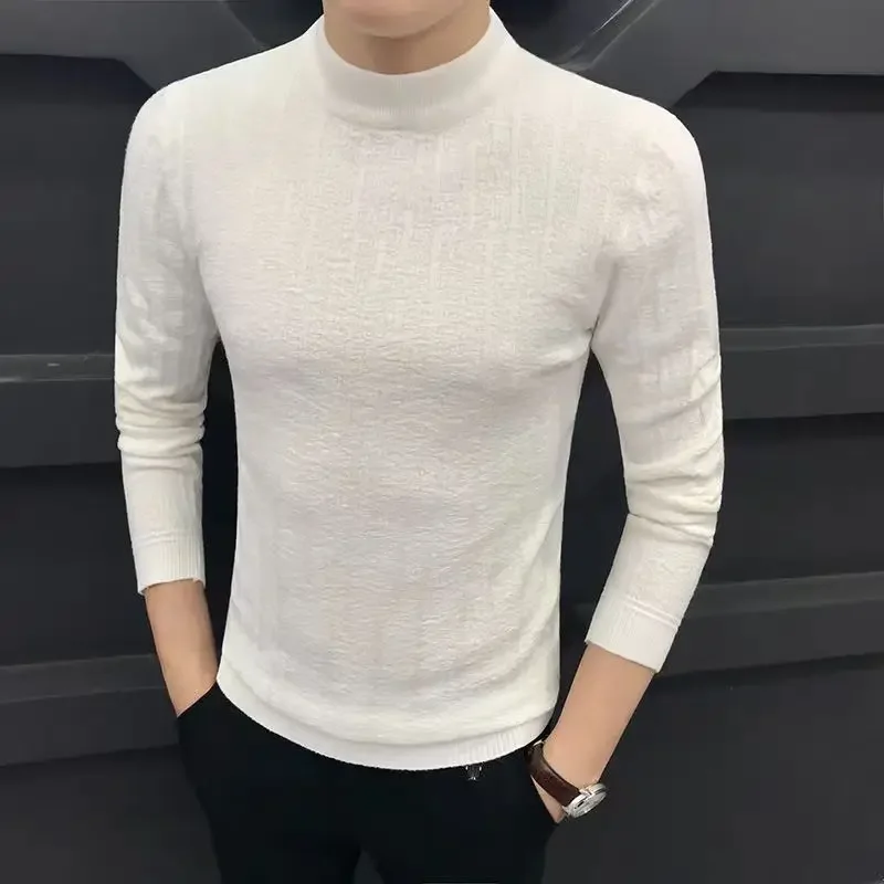 Осень-зима, мужская одежда с полувысоким воротником и винтовой резьбой, однотонный пуловер, свитер, вязаные модные топы в консервативном стиле JJ920
Осень-зима, мужская одежда с полувысоким воротником и винтовой резьбой, однотонный пуловер, свитер, вязаные модные топы в консервативном стиле JJ920