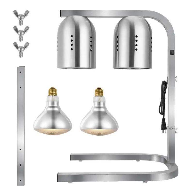 Food Heat Lamp, 500W Bulbs, Commercial Food Warmer Light, Electric Stainless Steel French Fry Heating Lamp, Free-standing, Catering Food Warming Equipment for Kitchen Buffet Restaurant, Silver
Food Heat Lamp, 500W Bulbs, Commercial Food Warmer Light, Electric Stainless Steel French Fry Heating Lamp, Free-standing, Catering Food Warming Equipment for Kitchen Buffet Restaurant, Silver