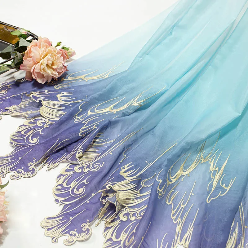100X150Cm Gradient Embroidery Lotus Leaf Soft Fabric Chinese Style Diy Hanfu Dress Petal Edges Cloth Designer Diy Sewing Fabric
100X150Cm Gradient Embroidery Lotus Leaf Soft Fabric Chinese Style Diy Hanfu Dress Petal Edges Cloth Designer Diy Sewing Fabric