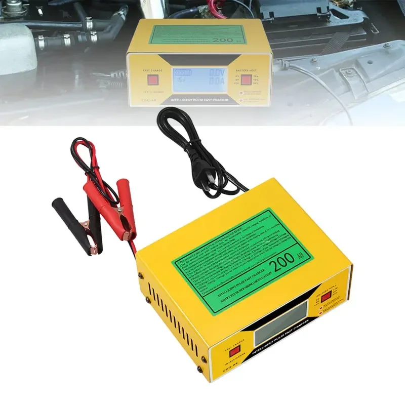 Full Automatic Car Battery Charger 6/8/12/14/24V 0-10A LCD Digital Display Battery Charger Power Puls Repair Chargers With Cable
Full Automatic Car Battery Charger 6/8/12/14/24V 0-10A LCD Digital Display Battery Charger Power Puls Repair Chargers With Cable