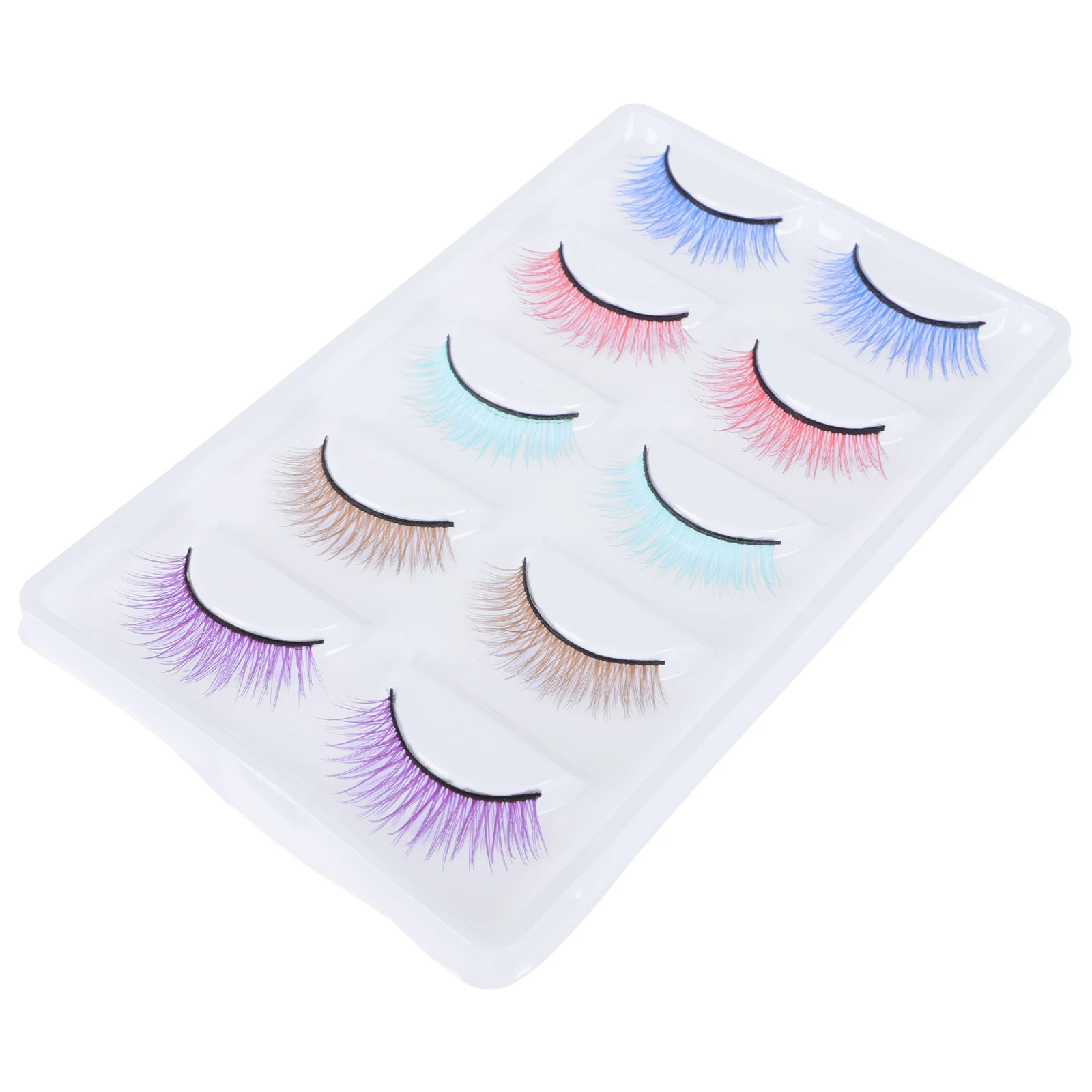 5 Pairs Colored False Eyelashes Reusable Comfortable Made Vivid Shiny Dense Stickers Halloween Party Performance Makeup
5 Pairs Colored False Eyelashes Reusable Comfortable Made Vivid Shiny Dense Stickers Halloween Party Performance Makeup