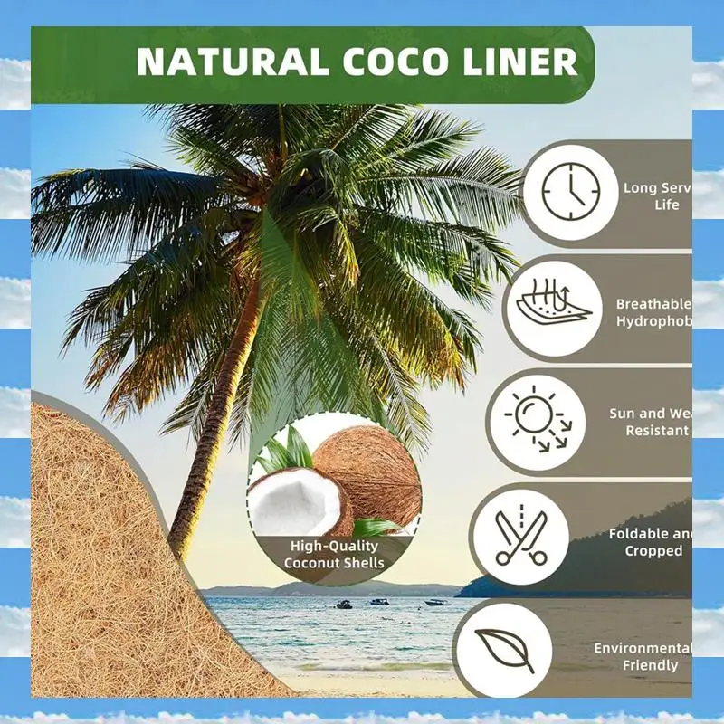 A11I 36 Inch 3 Pack Trough Liners, Coconut Coir Fiber For Wall Basket Planters, Window Box Liners, Garden Planter Baskets Durabl
A11I 36 Inch 3 Pack Trough Liners, Coconut Coir Fiber For Wall Basket Planters, Window Box Liners, Garden Planter Baskets Durabl