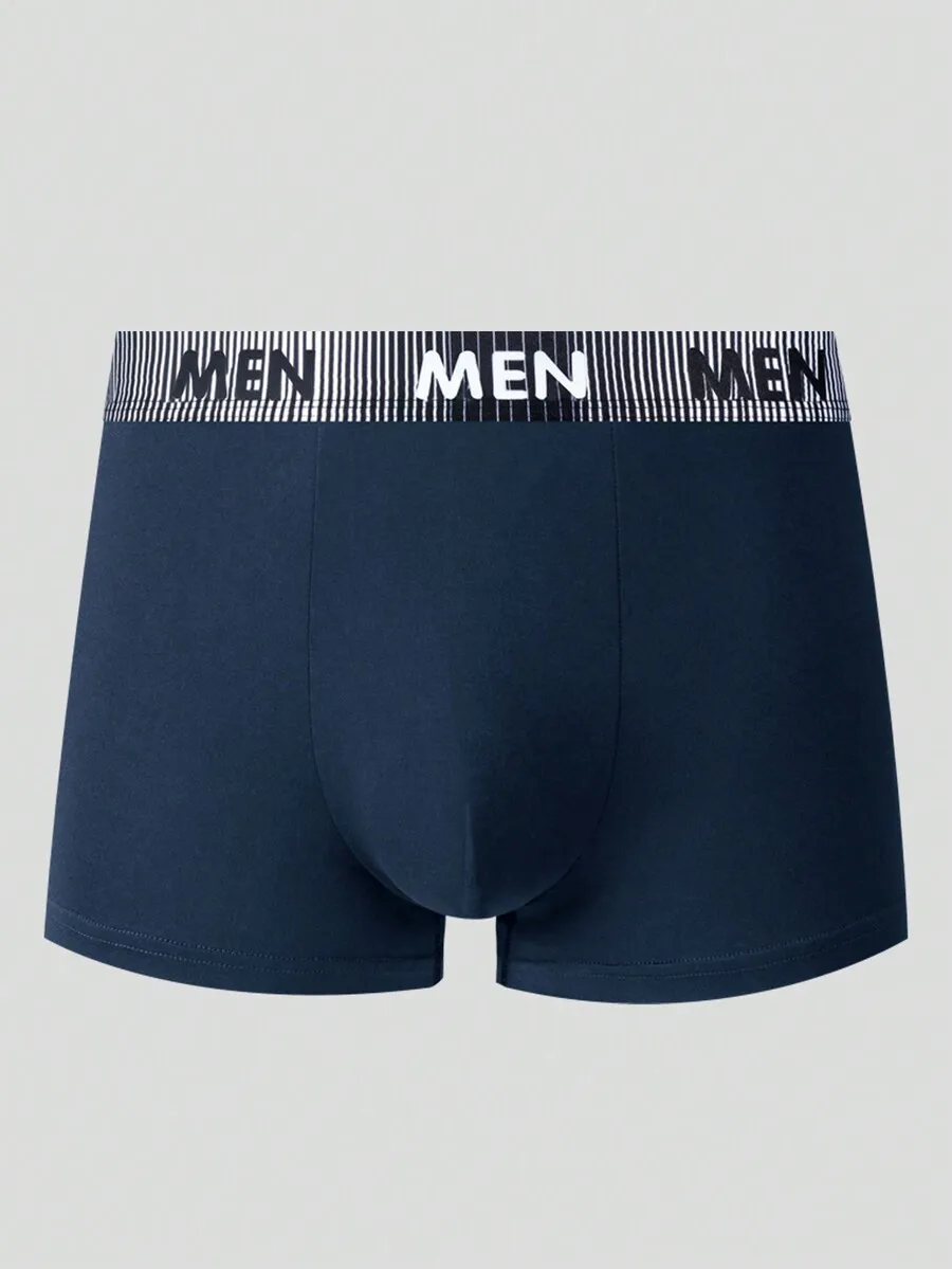 Mens Blue Boxer Briefs With Alphabet Print Woven Waistband
Mens Blue Boxer Briefs With Alphabet Print Woven Waistband