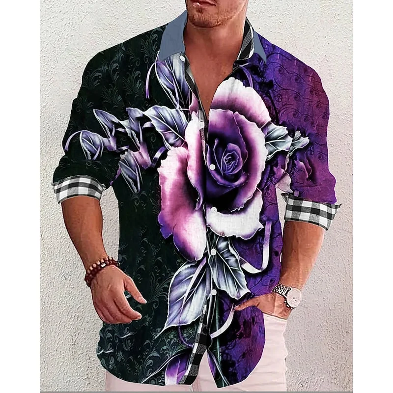 Mens Floral Shirt Hawaiian Shirt Long Sleeve Fashion Street Trend Designer Outdoor Casual Daily Summer Lapel Printed Shirt
Mens Floral Shirt Hawaiian Shirt Long Sleeve Fashion Street Trend Designer Outdoor Casual Daily Summer Lapel Printed Shirt