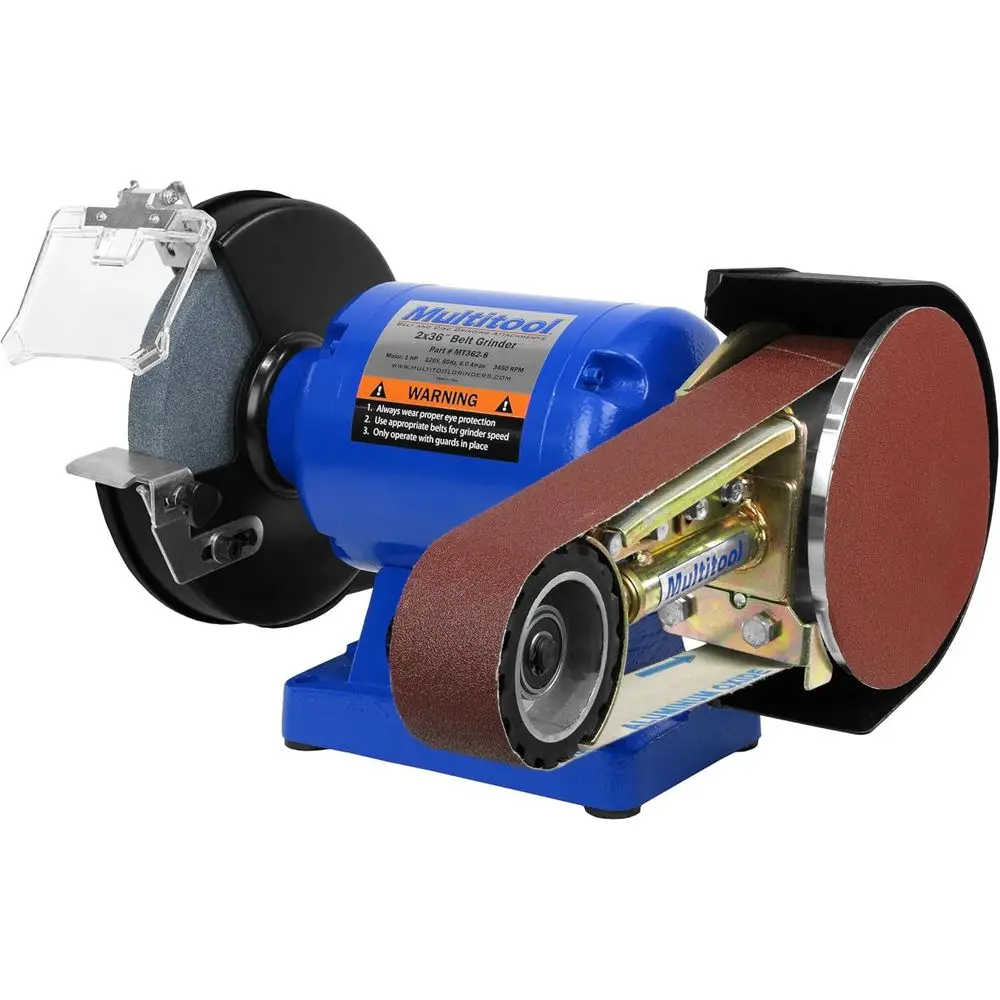 Multitool 2" x 36", 1 hp Industrial Belt Grinder, 8" Bench Grinder with Belt Attachment
Multitool 2" x 36", 1 hp Industrial Belt Grinder, 8" Bench Grinder with Belt Attachment