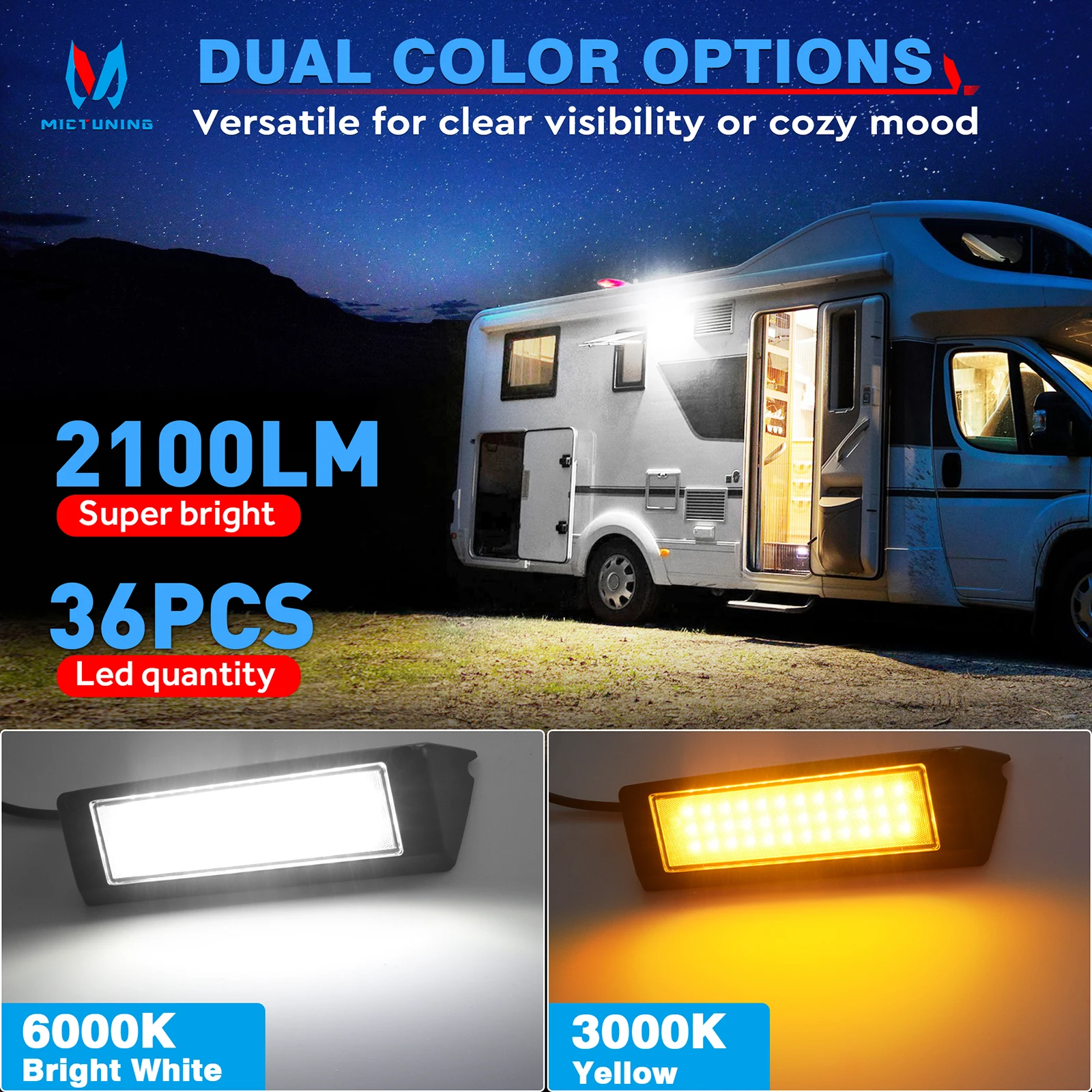 MICTUNING 9-Inch 54W LED Yellow 3000K/White 6000K Waterproof Wall Emergency Street Light Garage Lighting Patio Security Lights
MICTUNING 9-Inch 54W LED Yellow 3000K/White 6000K Waterproof Wall Emergency Street Light Garage Lighting Patio Security Lights