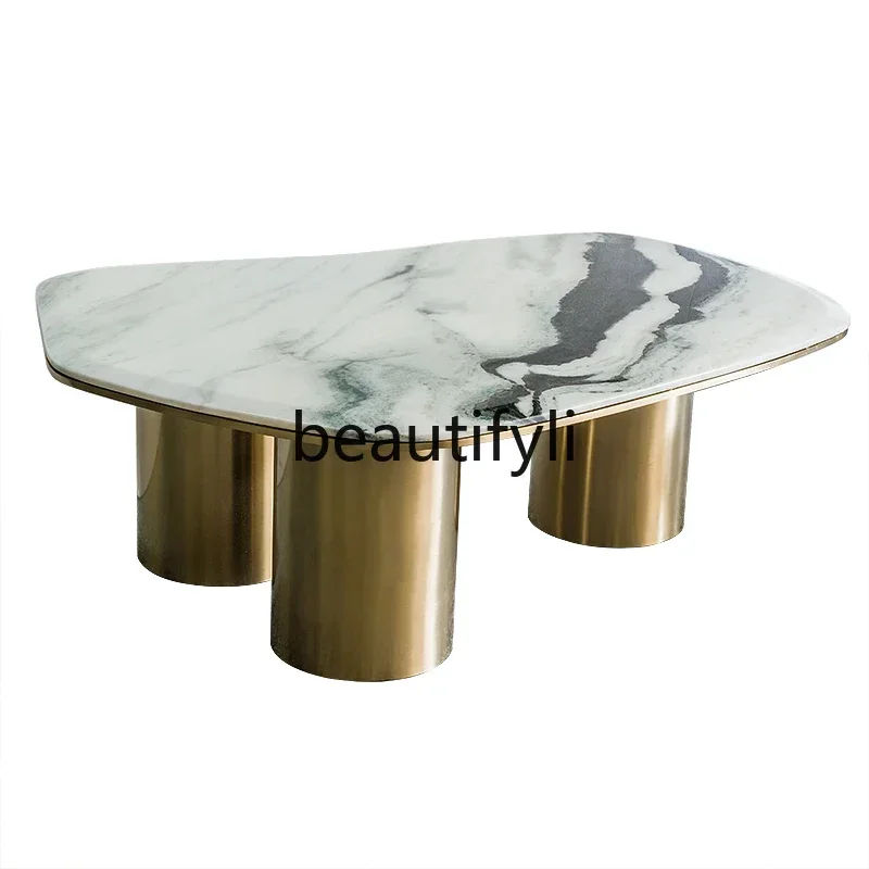 FG52Light luxury marble special-shaped coffee table stainless steel modern design simple household luxury stone
FG52Light luxury marble special-shaped coffee table stainless steel modern design simple household luxury stone