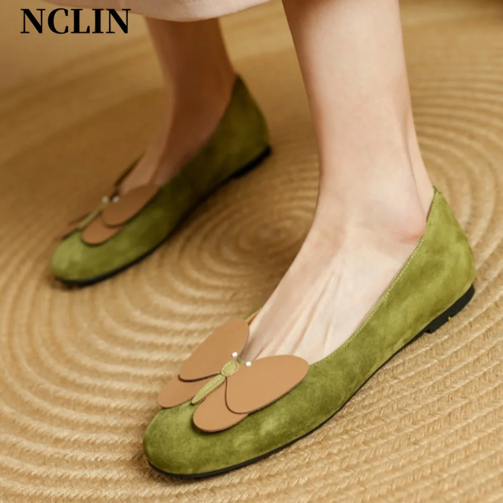2025 Fashion New Women Flats Shoes Suede Leather Woman Spring Ballet Casual Loafers Shoes Slip on Round Toe Ladies 34-40
2025 Fashion New Women Flats Shoes Suede Leather Woman Spring Ballet Casual Loafers Shoes Slip on Round Toe Ladies 34-40