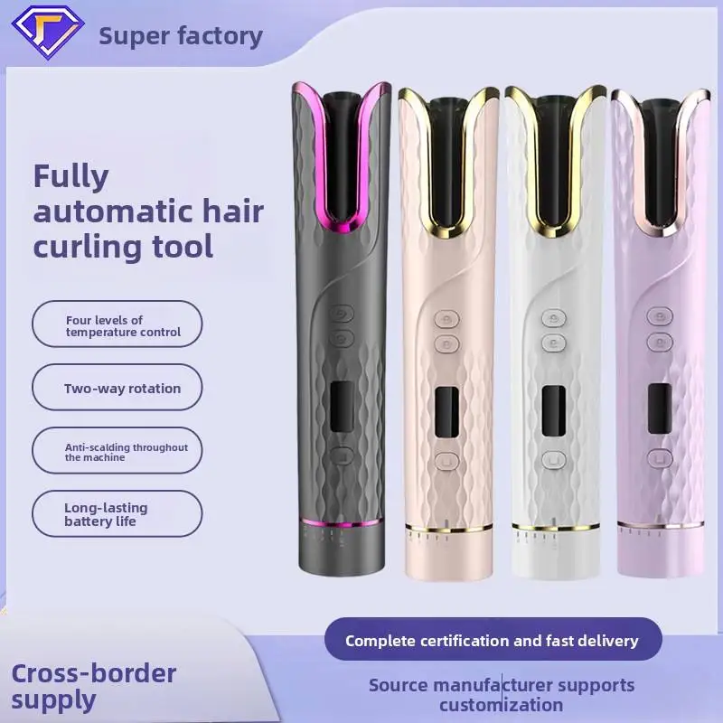 Portable Fully Automatic Ceramic Hair Curler USB Wireless LCD Smart Electric Hair Styler Cross-Border Rotating Curling Iron
Portable Fully Automatic Ceramic Hair Curler USB Wireless LCD Smart Electric Hair Styler Cross-Border Rotating Curling Iron
