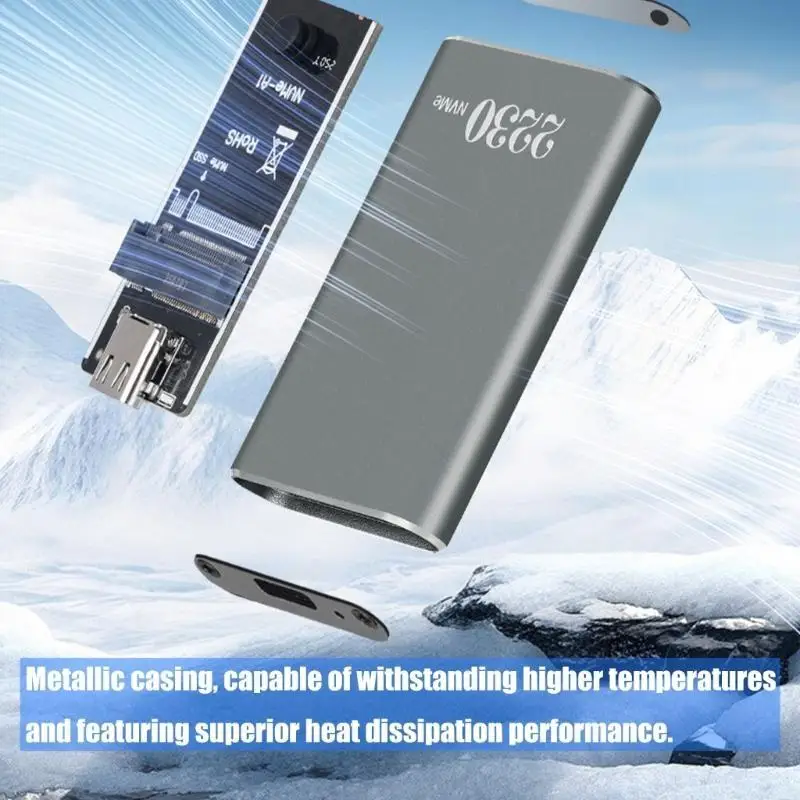 652F Aluminum USB C 3.2 SSDs Enclosure for 2230 M.2 NVMe Portable External Storage Case
652F Aluminum USB C 3.2 SSDs Enclosure for 2230 M.2 NVMe Portable External Storage Case