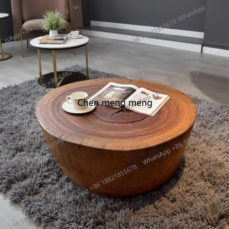 Round coffee table solid wood pier, tea table homestay, log stump, small apartment
Round coffee table solid wood pier, tea table homestay, log stump, small apartment