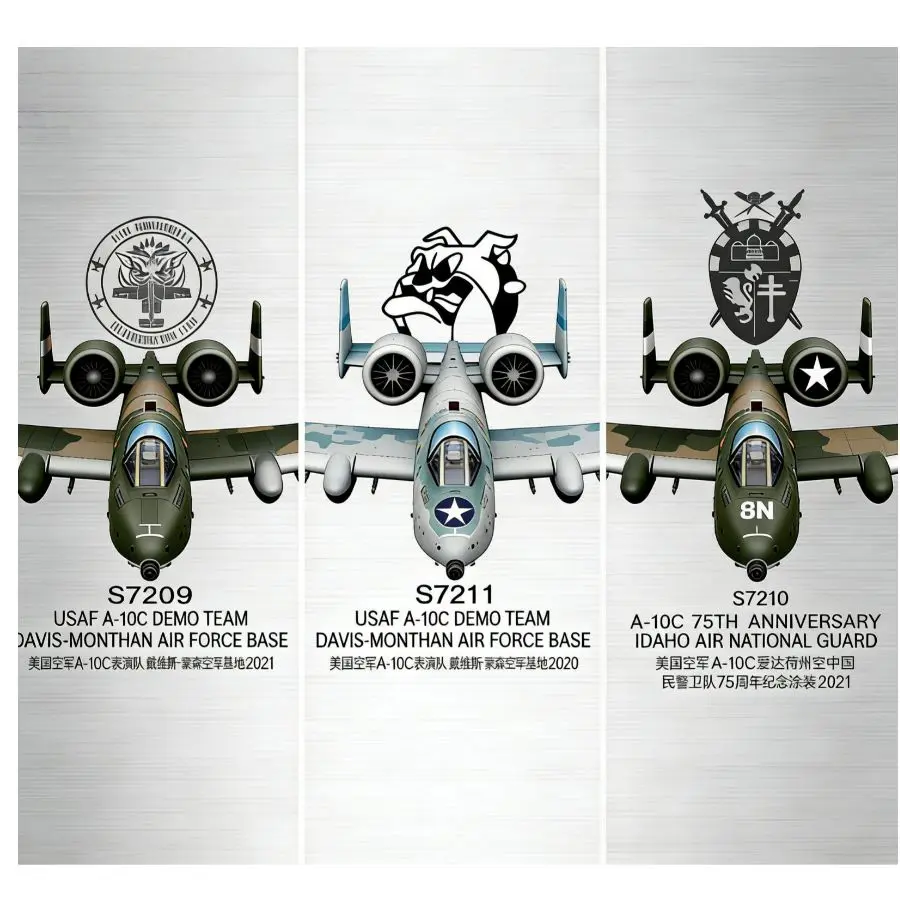 S7209+S7210+S7211 Great Wall 1/72 A-10C 3-Kit USAF Team Special Painted Editions
S7209+S7210+S7211 Great Wall 1/72 A-10C 3-Kit USAF Team Special Painted Editions