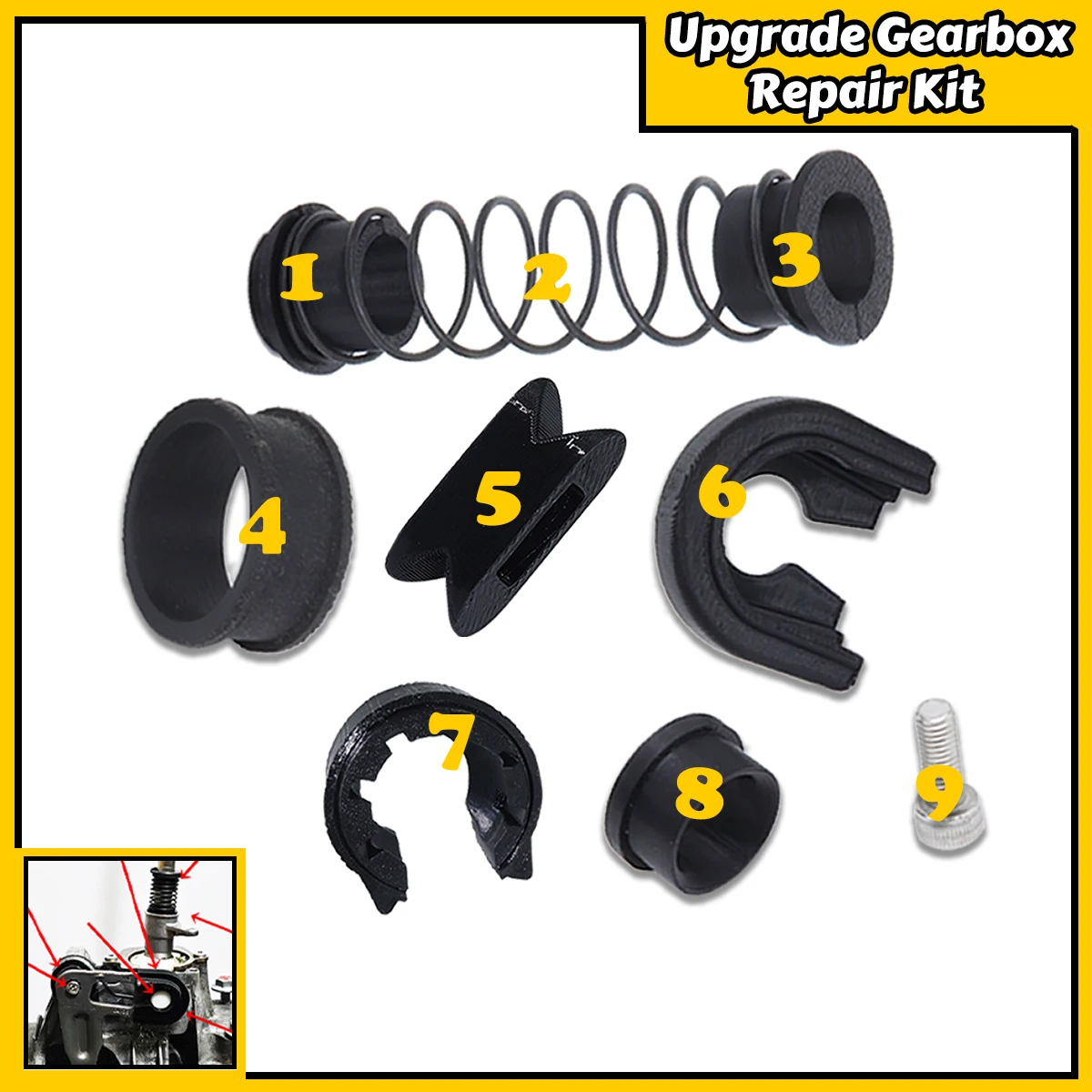 For VW Golf Bora Jetta MK4 Gearbox Repair Kit MT Trans Shifter First Gear Getter Reverse Lever Change Selector Linkage Bushing
For VW Golf Bora Jetta MK4 Gearbox Repair Kit MT Trans Shifter First Gear Getter Reverse Lever Change Selector Linkage Bushing
