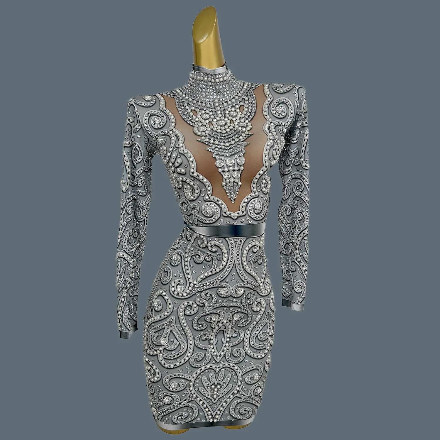Sparkly Rhinestone Women Tight Fitting Short Dress Sexy Spandex Mini Dress Night Party Outfit Birthday Photo Shoot Wear Quanquan
Sparkly Rhinestone Women Tight Fitting Short Dress Sexy Spandex Mini Dress Night Party Outfit Birthday Photo Shoot Wear Quanquan
