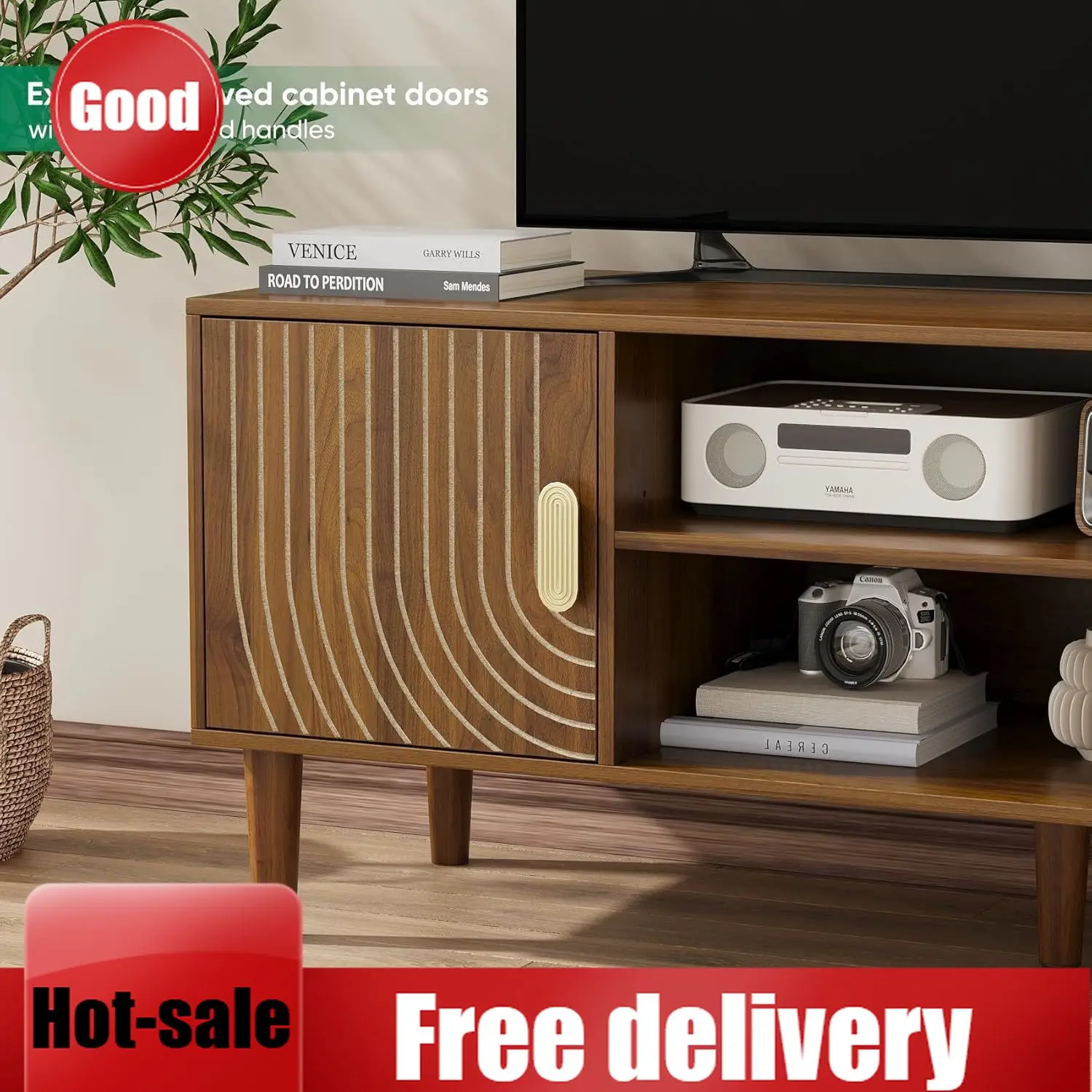 47" TV Stand for TVs up to 55 Inch, Entertainment Center with Storage and Adjustable Shelves, Modern Media Console for Living Ro
47" TV Stand for TVs up to 55 Inch, Entertainment Center with Storage and Adjustable Shelves, Modern Media Console for Living Ro
