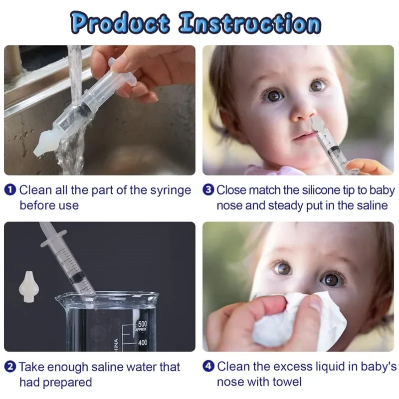 10ML Baby Nasal Aspirator Syringe - Safe for Newborns & Toddlers Gentle Soft Tip Nasal Irrigator Washer Nose Cleaner
10ML Baby Nasal Aspirator Syringe - Safe for Newborns & Toddlers Gentle Soft Tip Nasal Irrigator Washer Nose Cleaner