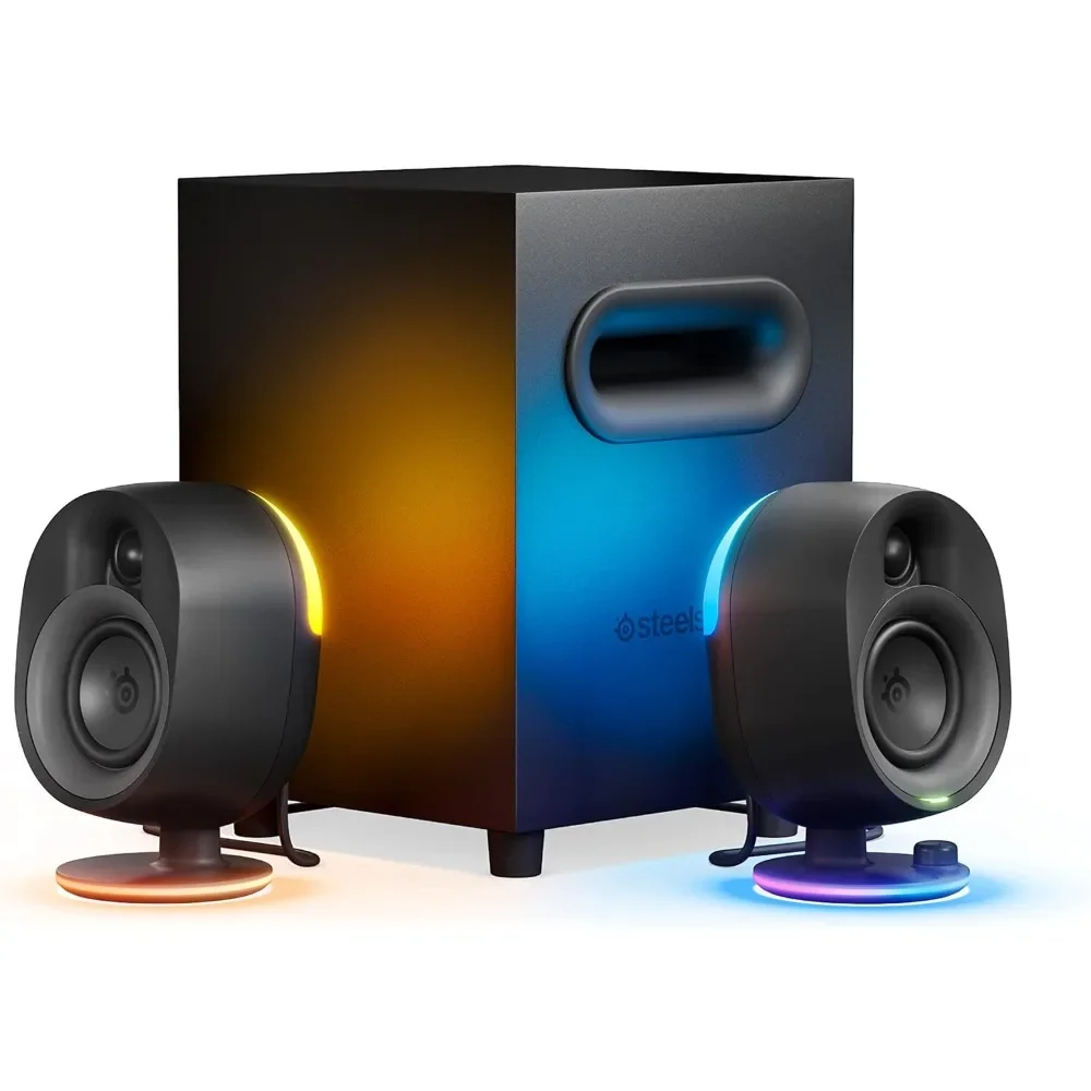 Arena 7 RGB Illuminated 2.1 Gaming Speakers with Powerful Bass, Subwoofer, and Bluetooth - For PC, PlayStation, Mobile
Arena 7 RGB Illuminated 2.1 Gaming Speakers with Powerful Bass, Subwoofer, and Bluetooth - For PC, PlayStation, Mobile