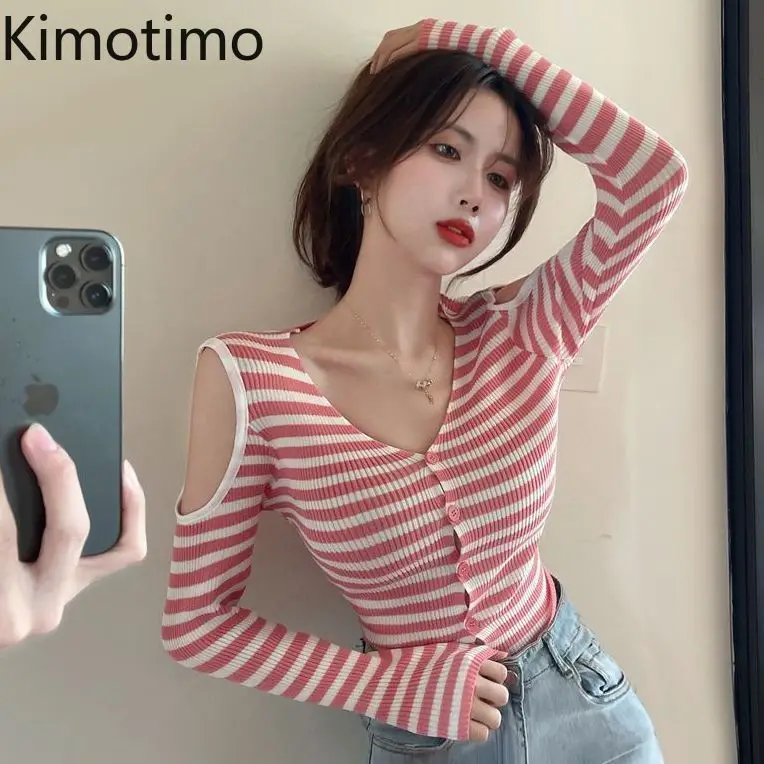 Kimotimo контрастного цвета в полоску вязаный кардиган женский с v-образным вырезом сексуальный облегающий укороченный топ с открытыми плечами пикантные девушки Y2k тонкий свитер
Kimotimo контрастного цвета в полоску вязаный кардиган женский с v-образным вырезом сексуальный облегающий укороченный топ с открытыми плечами пикантные девушки Y2k тонкий свитер