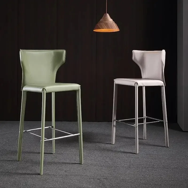 Современный скандинавский барный стул со спинкой, седло, кожаный популярный высокий барный стул, дизайнерский стульчик для кормления
Современный скандинавский барный стул со спинкой, седло, кожаный популярный высокий барный стул, дизайнерский стульчик для кормления