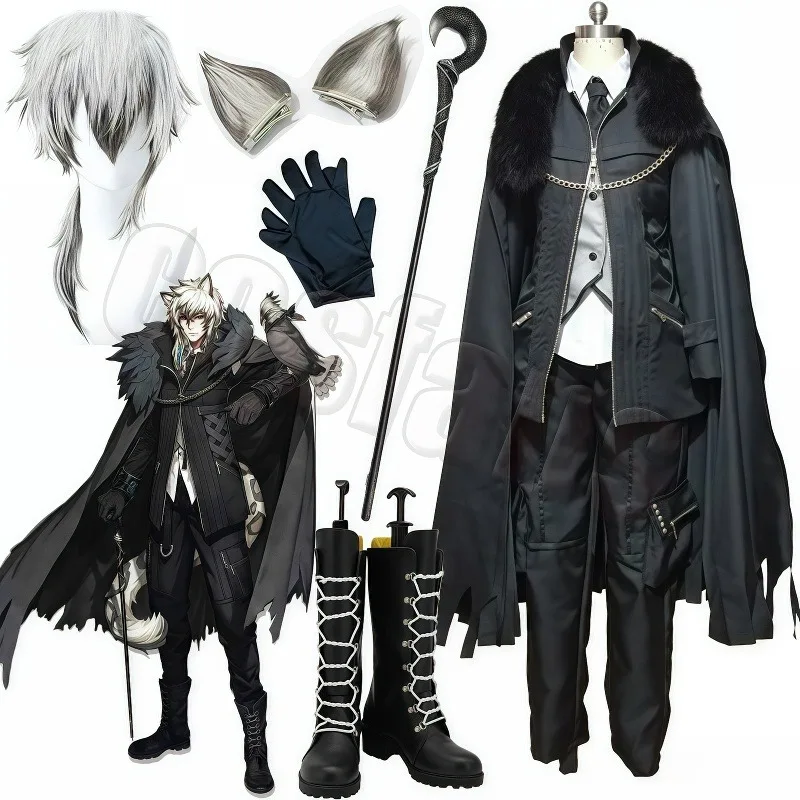Game SilverAsh Dark Black Uniforms With Cloak Arknights SilverAsh Suits Fancy Outfit Unisex Cosplay Costume Halloween Carnival
Game SilverAsh Dark Black Uniforms With Cloak Arknights SilverAsh Suits Fancy Outfit Unisex Cosplay Costume Halloween Carnival