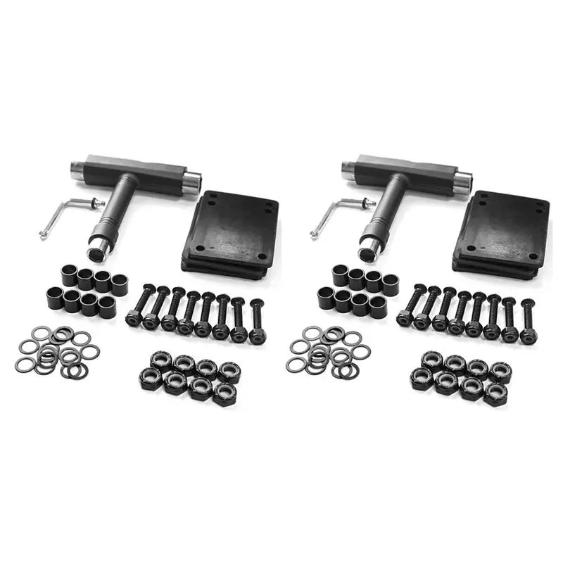 Y67A-2Set Skate T-Type Tools Skateboard Riser Shock Pads,Shockpads Hardware Screws,Axle Washers/Nuts/Spacers
Y67A-2Set Skate T-Type Tools Skateboard Riser Shock Pads,Shockpads Hardware Screws,Axle Washers/Nuts/Spacers