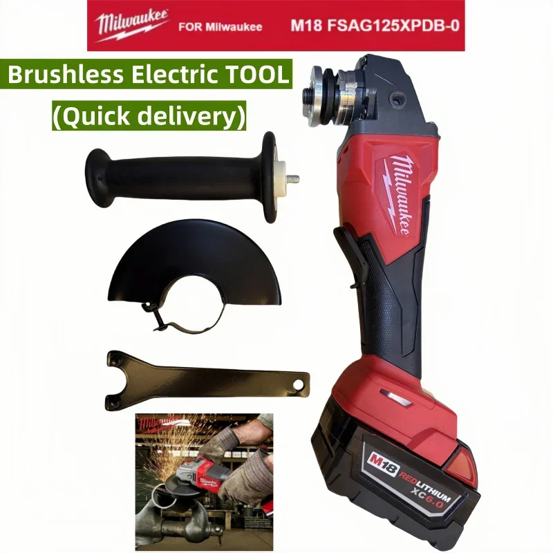 100% M18 Milwaukee 125mm brushless angle grinder | Continuous strong output, strong power and uninterrupted power.
100% M18 Milwaukee 125mm brushless angle grinder | Continuous strong output, strong power and uninterrupted power.