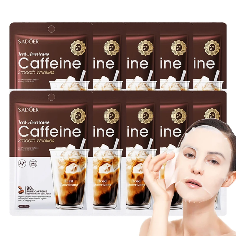 5/10pcs SADOER Caffeine Face Mask Moisturizing Anti-aging Hydrating Anti Wrinkles Facial Masks Face Sheet Mask Skin Care
5/10pcs SADOER Caffeine Face Mask Moisturizing Anti-aging Hydrating Anti Wrinkles Facial Masks Face Sheet Mask Skin Care