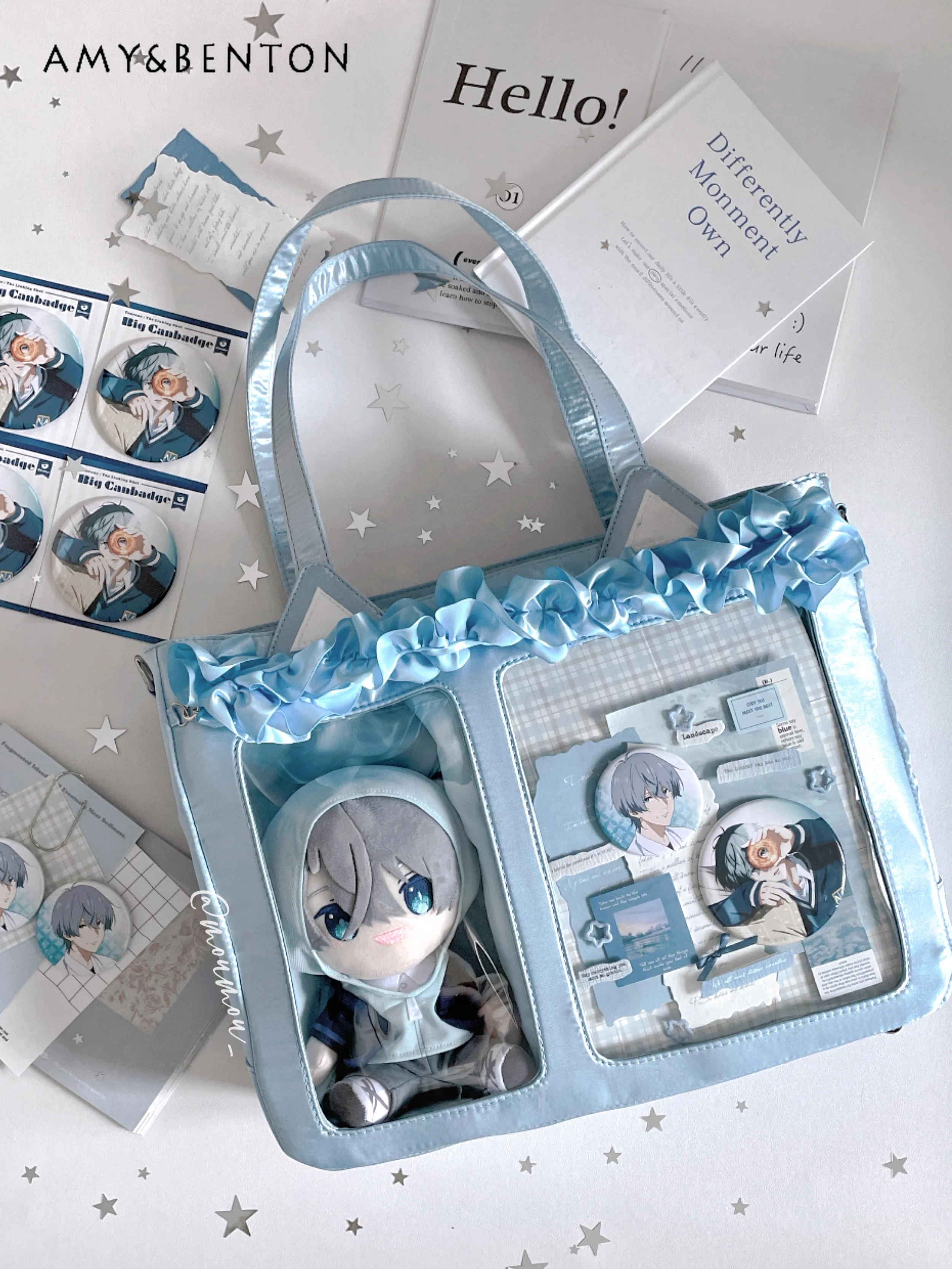 Original Japanese Two-dimensional Girl Itabag Handbag Sweet Cute Transparent Large-capacity Tote Bag Satin Ribbon Shoulder Bag
Original Japanese Two-dimensional Girl Itabag Handbag Sweet Cute Transparent Large-capacity Tote Bag Satin Ribbon Shoulder Bag