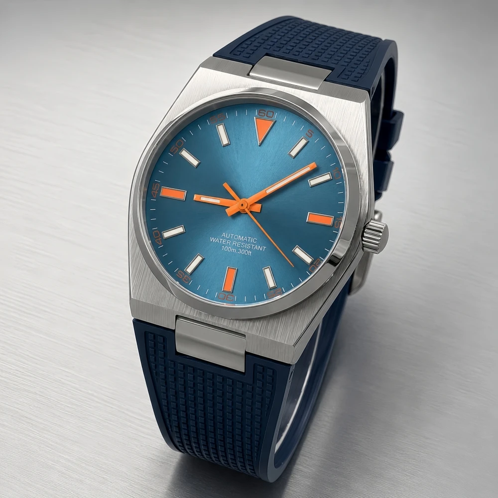 LARIMOKER 39mm NH35 PT5000 Integrated Sports Watch Brushed Stainless Steel Case Polished Bezel Sapphire Crystal Silicone Strap
LARIMOKER 39mm NH35 PT5000 Integrated Sports Watch Brushed Stainless Steel Case Polished Bezel Sapphire Crystal Silicone Strap